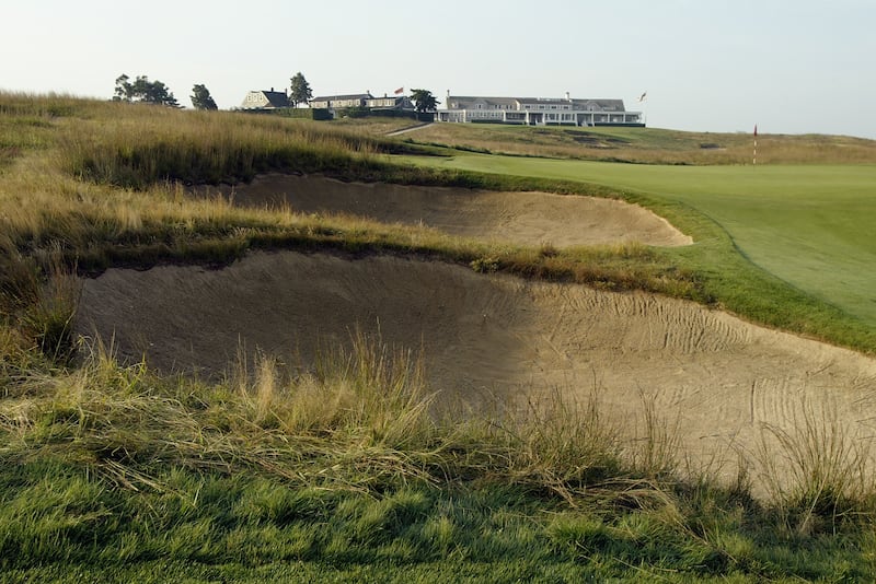 The 16th hole at Shinnecock Hills Golf Club in Southampton, New York. Photograph: Getty Images