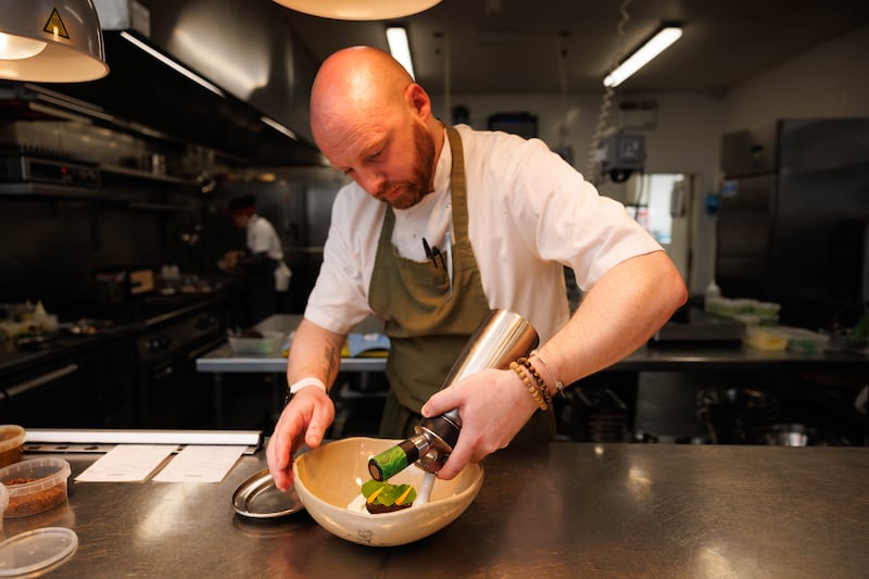 Chef Jonathan Farrell at Gregans Castle Hotel in the Burren, Co Clare. Photograph: Eamon Ward