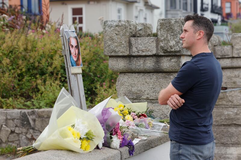 Dennis Dwyer from Bray at the former home of singer Sinead O’Connor on the seafront at Bray, on Thursday. Photograph: Alan Betson/The Irish Times

