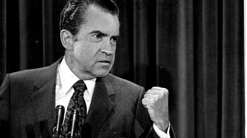 Several senior aides went to jail but Nixon was pardoned by his successor, Gerald Ford. Photograph: Ellsworth Davis/The Washington Post/Getty