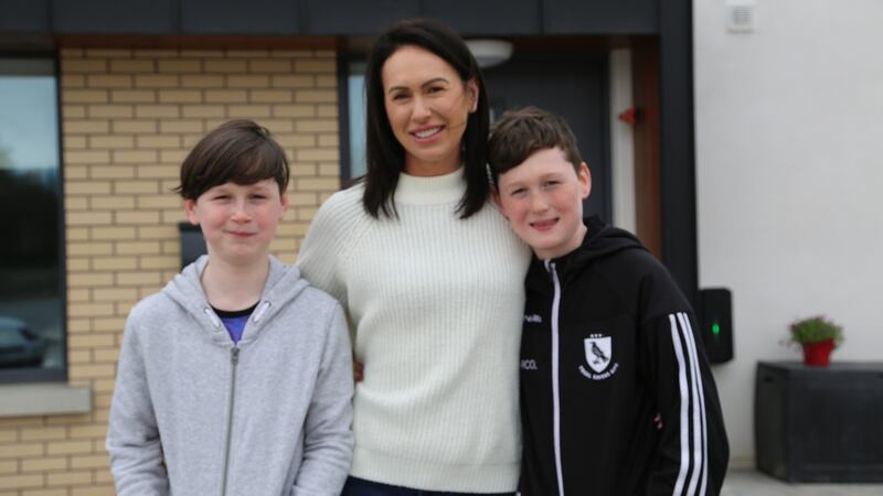 Nicola Clancy and her 10-year-old twins Tristan and Reuben on Super Garden