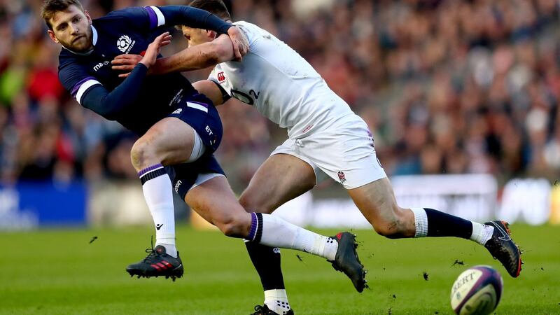 Finn Russell: his performance against England was a testimony to both the outhalf’s character and the backing and coaching skills of Scotland coach Gregor Townsend.   Photograph: James Crombie/Inpho