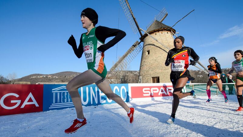 Fionnuala Britton on her way to European Cross Country gold in 2012. Photograph: Sasa Pahic Szabo/Inpho