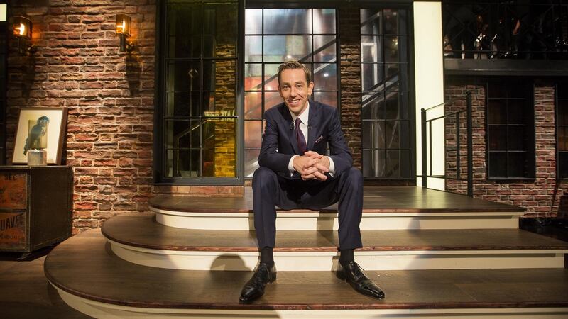 Stimulating discussion: Ryan Tubridy on the set of ‘The Late Late Show’. Photograph: Andres Poveda