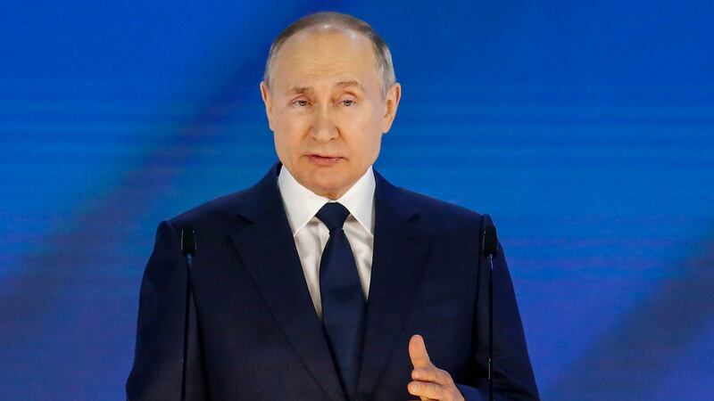 Russian president Vladimir Putin: ‘Organisers of any provocations that threaten our core security interests will regret what they have done like they’ve never regretted anything for a long time.’ Photograph: Alexander Zemlianichenko/Pool/AFP via Getty