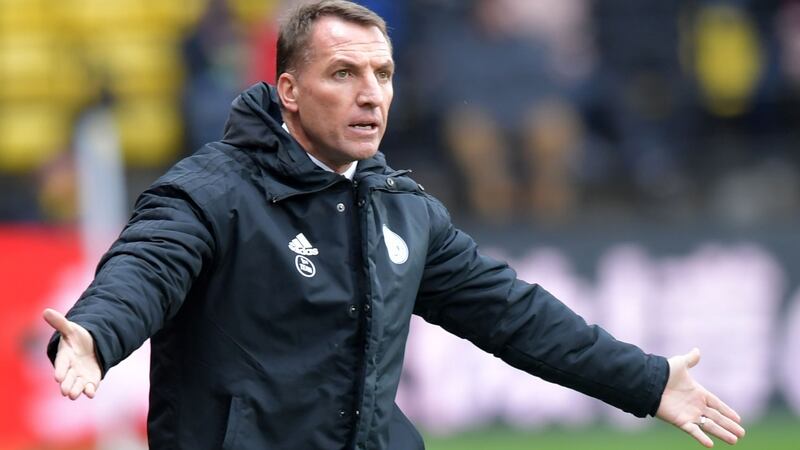 Brendan Rodgers’ firat game in charge of Leicester City ended in defeat. Photograph: Olly Greenwood/AFP/Getty