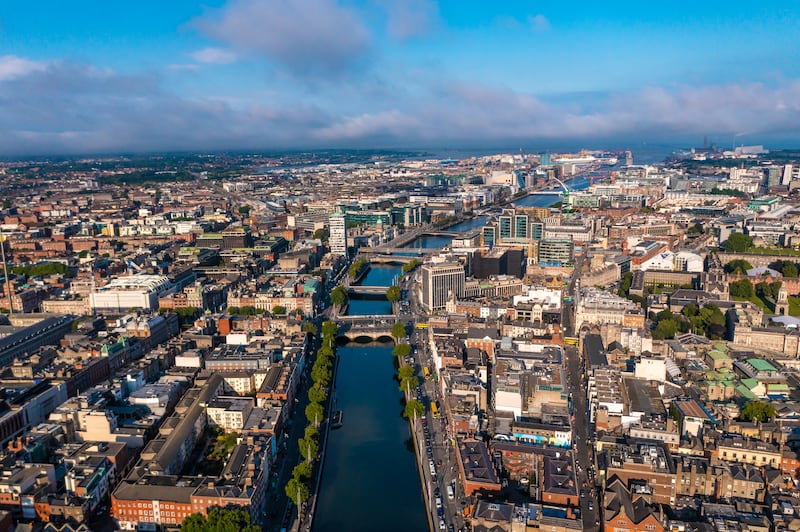 Sky high: the only big city found to be more expensive than Dublin for so-called digital nomads to set up shop is London. Photograph: Getty