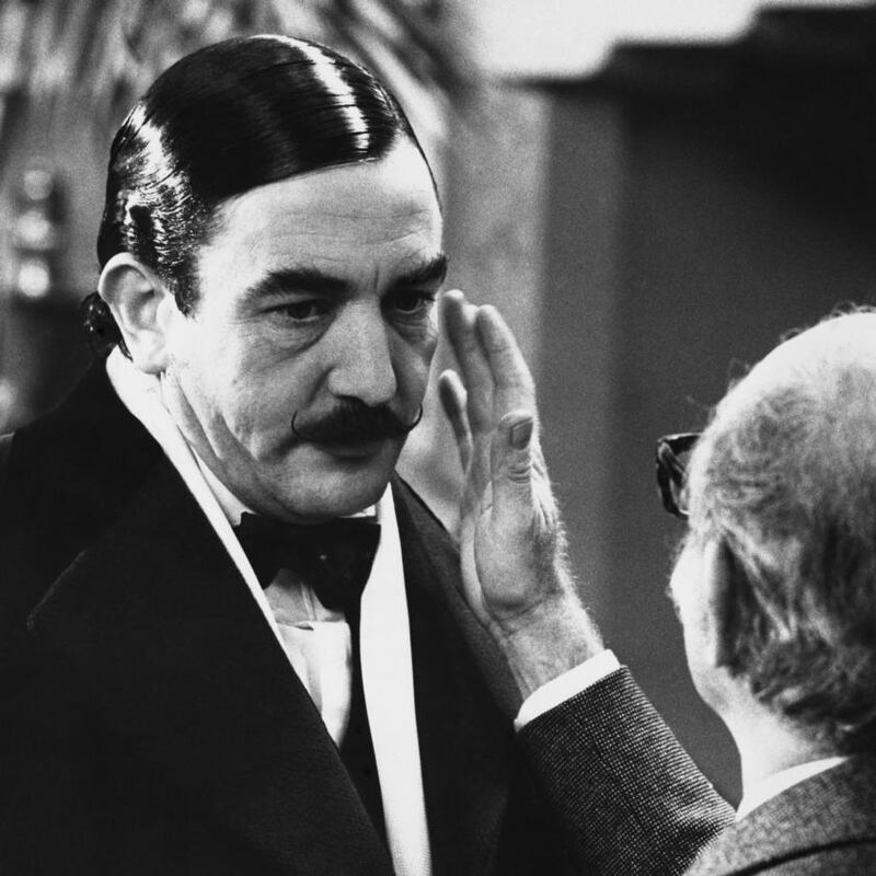 Albert Finney: the actor being made up as Hercule Poirot for Murder on the Orient Express, in 1974. Photograph: Hulton-Deutsch/Corbis/Getty