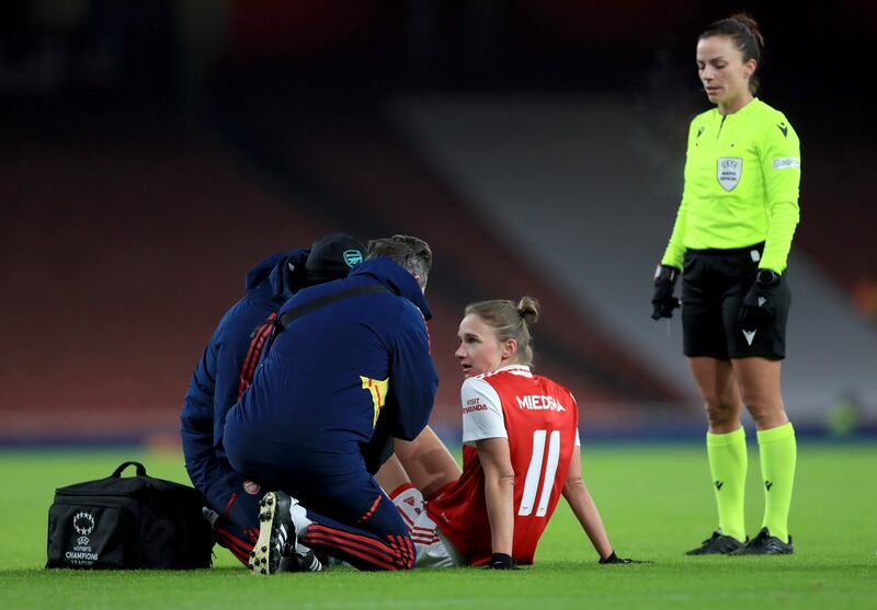 Vivianne Miedema is one of several top women footballers to have suffered an ACL injury recently. Photograph: Bradley Collyer/PA