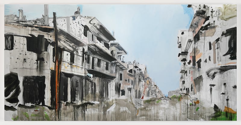 Brian Maguire: Aleppo 4, 2017. Image courtsey of Kerlin Gallery, Dublin