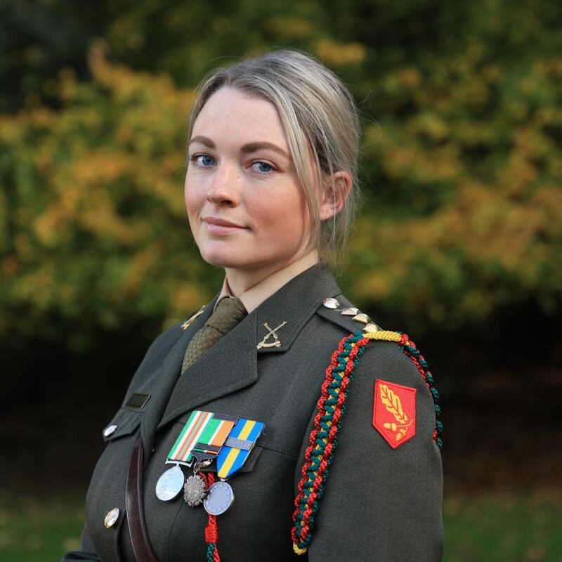 Catherine Barrett at the Curragh Camp, in Co Kildare. Photograph: Nick Bradshaw