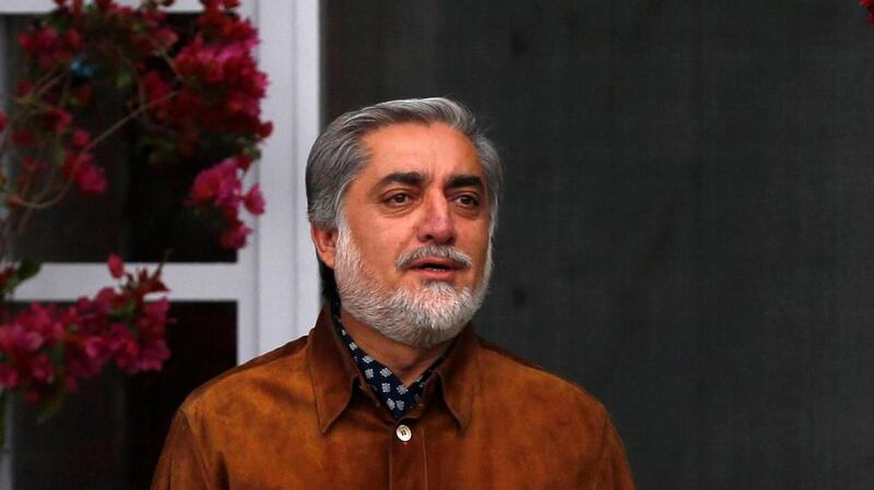 Afghan presidential candidate Abdullah Abdullah in Kabul earlier this week. Photograph: Mohammad Ismail/Reuters