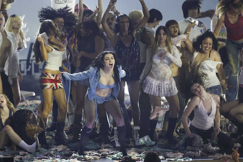 Charli XCX performing during the 67th Grammy Awards. Photograph: Caroline Brehman/EPA