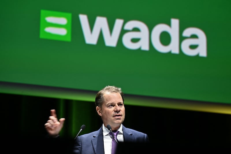 World Anti-Doping Agency director general Olivier Niggli opens its annual symposium in Lausanne, Switzerland, last year. Photograph: Fabrice Coffrini/Getty