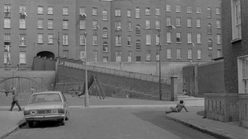 The 27 steps led down into the Gloucester Diamond and were demolished along with the tenements in the early 1980s. Photograph: Dublin City Library and Archives