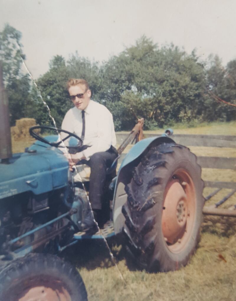 Father’s Day: Seamas O’Reilly’s dad, in a photo that represents his industrial work ethic, his love of all things mechanical, and his great head shape for a pair of sunglasses