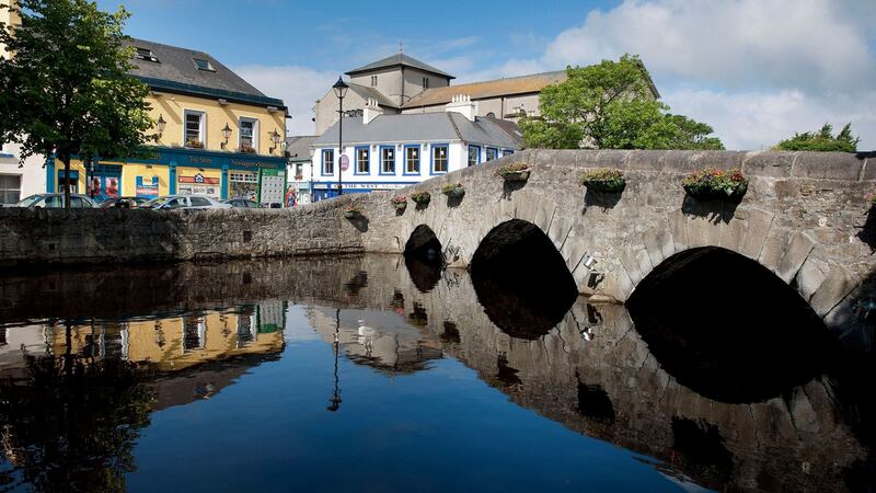 The Carrowbeg River, also known locally as “The Mall”, in Westport, Co Mayo. Photograph: Michael Mc Laughlin