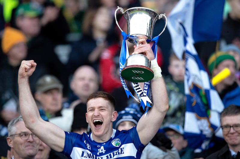 Leitrim's Evan O'Carroll lifts the Division 4 title at Croke Park. The absence of league finals would mean lower divisional finals would lose out on the big day in Croke Park but promotion is the main focus of such counties. Photograph: Leah Scholes/Inpho