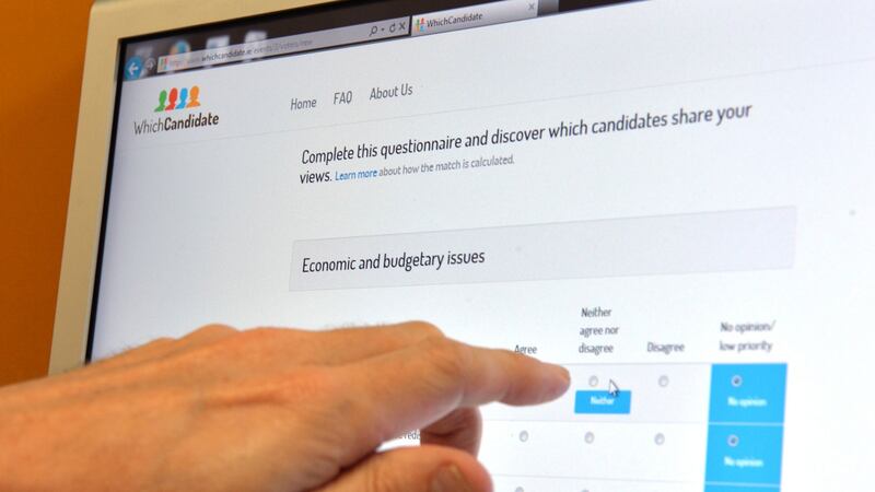 Whichcandidate.ie helps users identify the candidate most aligned to their views. Photograph: Alan Betson/The Irish Times