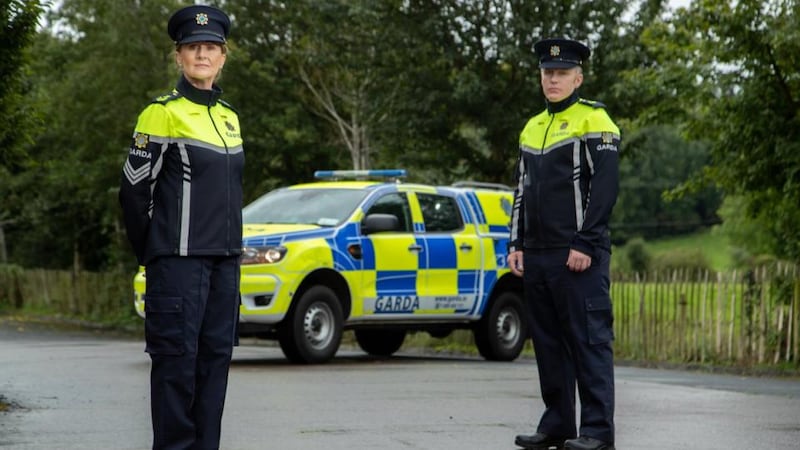 The Garda tunic has been replaced by a soft shell jacket designed to be worn over a blue polo shirt. Photograph: An Garda Síochána