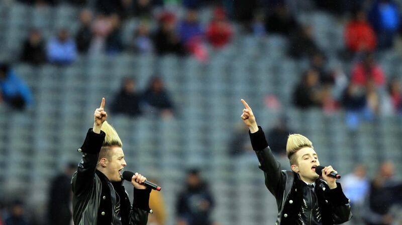 Dublin’s home run at Croke Park began with a game against Cork with Jedward as  a support act. Photograph: Donall Farmer/Inpho