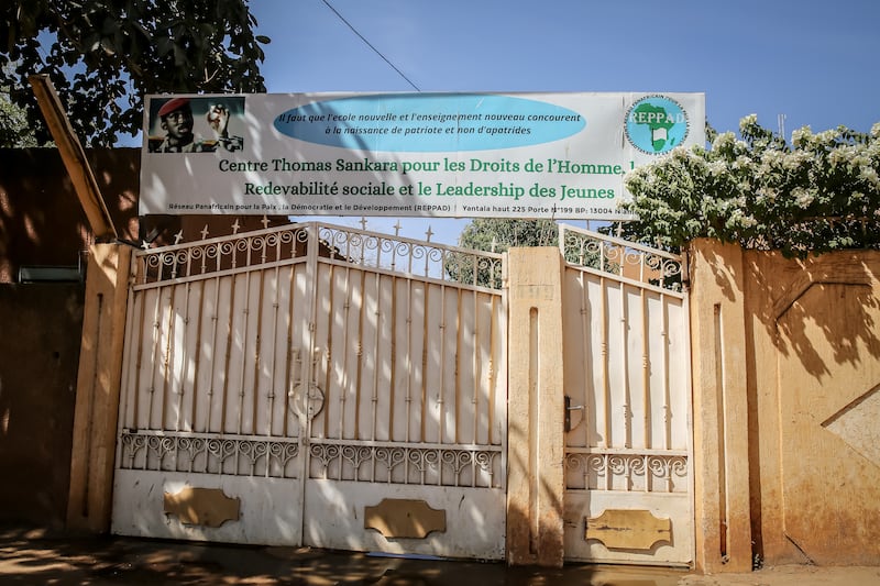 The headquarters of M62 in Niamey, Niger. Photograph: Sally Hayden.