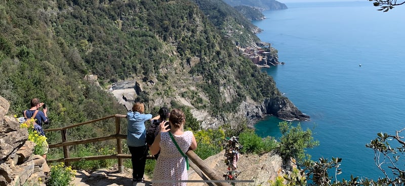 Approaching Vernazza from Monterosso