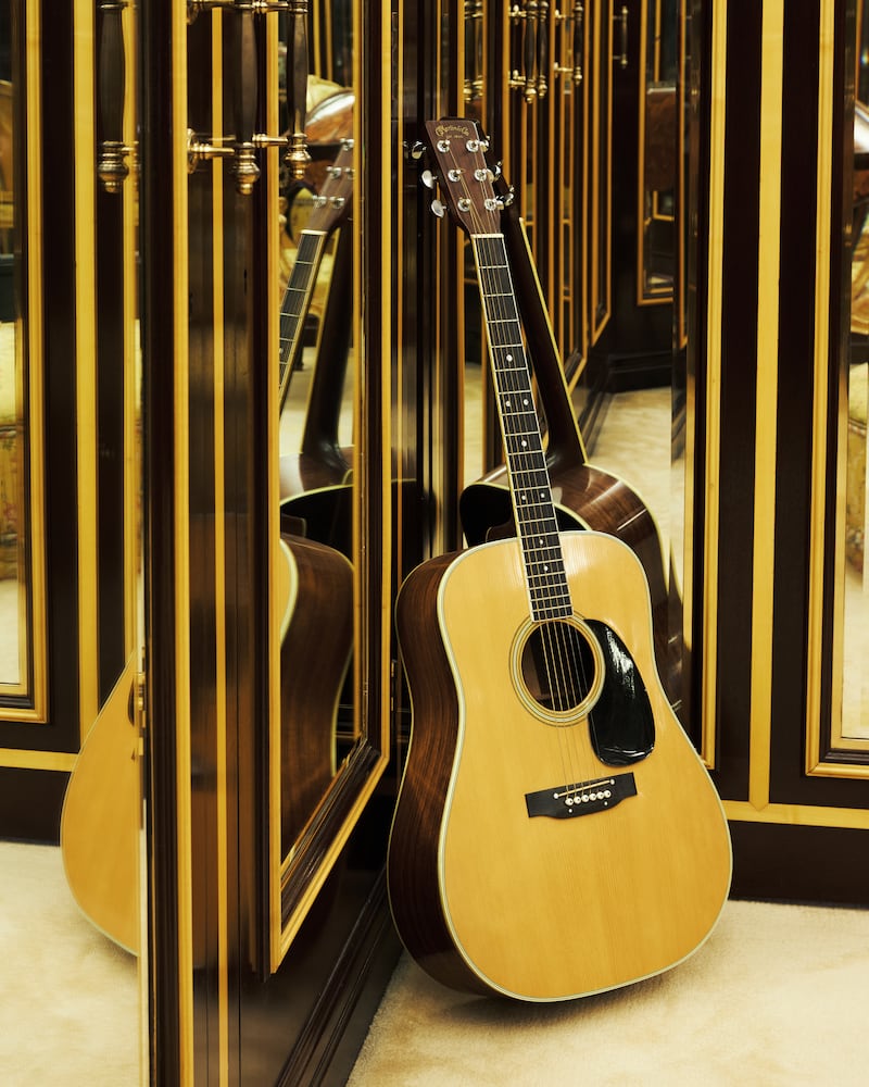 Freddie Mercury's Martin D35 acoustic guitar. Photograph: Sotheby's/PA