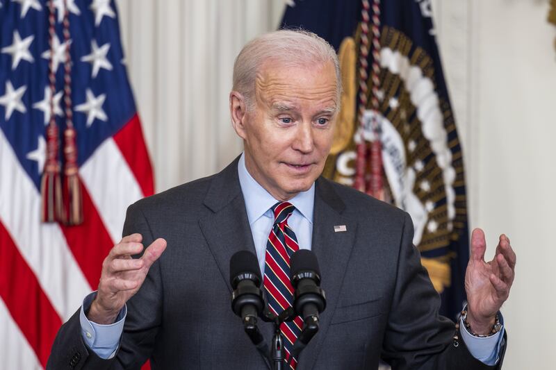 US President Joe Biden addressed the mass shooting during a speech to the Small Business Administration's Women's Business Summit in the East Room of the White House. Photograph: Jim Lo Scalzo