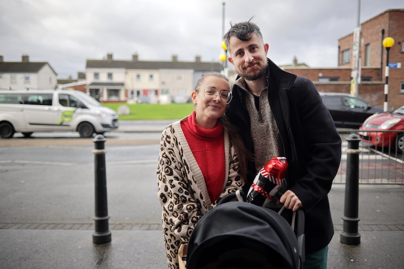 Anna Raymond and Sean Kearney: 'The cost of living is so much – food, going out, everything.' Photograph: Chris Maddaloni