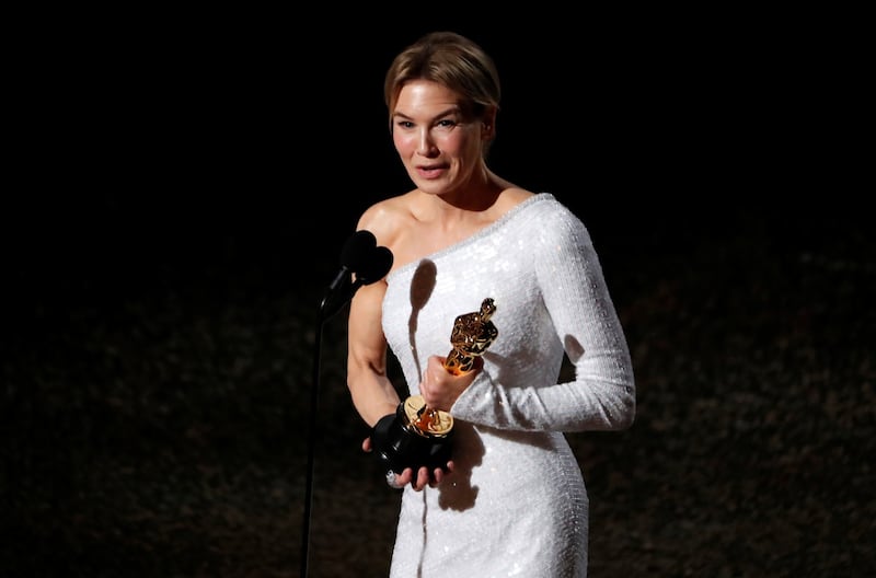 Oscars 2020: Renée Zellweger with her Academy Award for best actress, for Judy. Photograph: Mario Anzuoni/Reuters