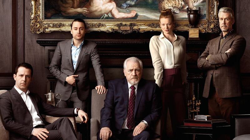 Succession’s Loy family: played by Jeremy Strong, Kieran Culkin, Brian Cox, Sarah Snook and Alan Ruck (2018). Photograph: HBO