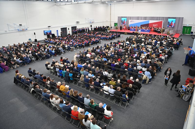 Graduates at a Munster Technological University conferring celebration at the university's Tralee campus. Photograph: Domnick Walsh