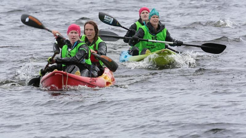 Team Mind for Adventure, from Sweden, kayaking Lough Derg, Co Clare. Photograph: Valerie O’Sullivan