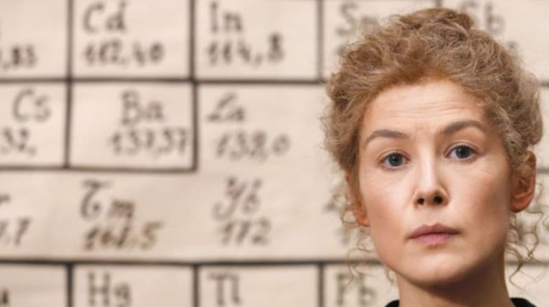 Rosamund Pike as Marie Curie in Marjane Satrapi’s new film Radioactive. Photograph: Studiocanal