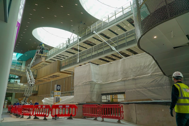 Interior of  the national children's hospital, which is now nearing completion after numerous delays. Photograph: Enda O'Dowd