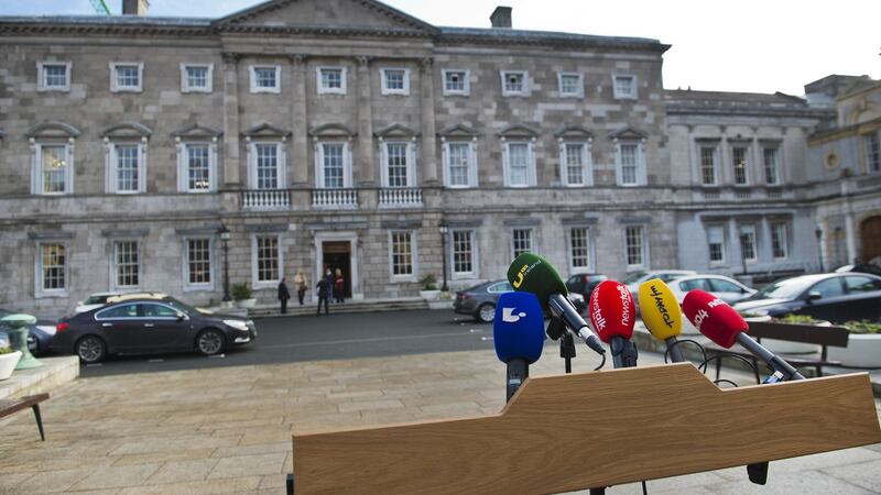 ‘They are frequently drunk in Leinster House, even during votes. The garb that befits this level of ‘dignity’ is an orange jumpsuit.’ Photograph: Brenda Fitzsimons