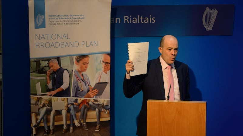 Denis Naughten: An independent audit found the National Broadband Plan has not been fatally undermined by private meetings the former minister for communications  had with the sole remaining bidder. Photograph: Cyril Byrne