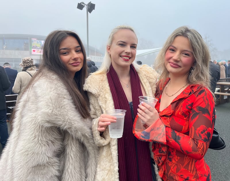 Nadine Dooley, Sasha Woods and Katie Dooley: 'In nightlife these days, you don’t really get the opportunity to dress up fancy like this,' says Katie. Photograph: Colm Keena