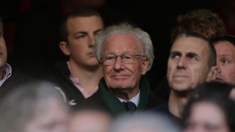 Jack Kyle, outhalf from Ireland's 1948 Grand Slam-winning team, at the Wales v Ireland Six Nations match in 2009. Photograph: Alan Betson