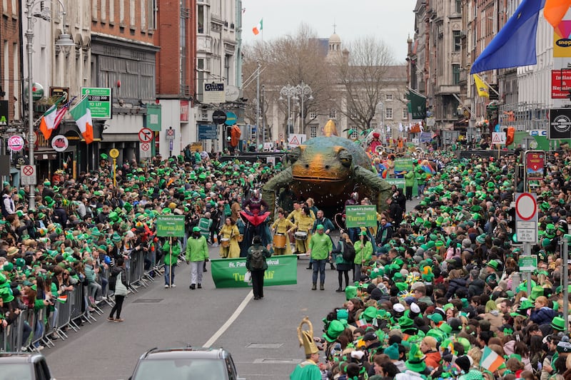 17/03/2025 - NEWS - The St Patricks Day Festival Parade under way through the main streets of Dublin.  Photograph: Alan Betson / The Irish Times

