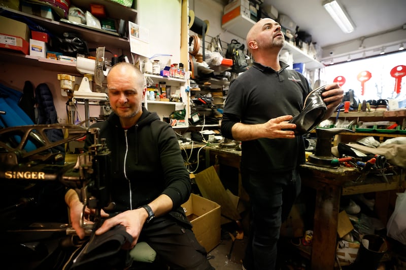 Cobblers, though, are busier than ever as they have had to diversify to survive. Photograph: Nick Bradshaw