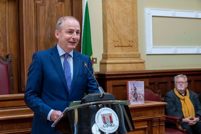 The book was launched by Taoiseach Micheál Martin at a ceremony in Cork. Photograph: Brian Lougheed