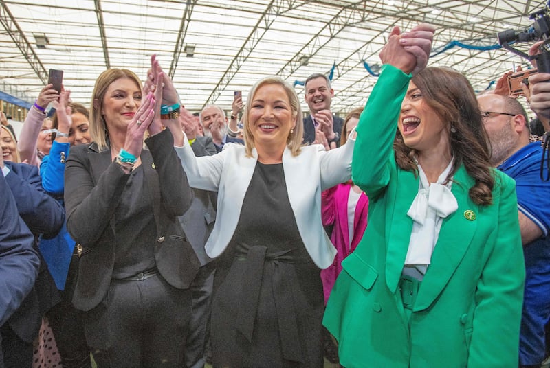 Sinn Féin's Northern leader Michelle O'Neill has not been able to take up her seat as First Minister because of the DUP’s boycott at Stormont. Photograph: Paul Faith/AFP via Getty Images