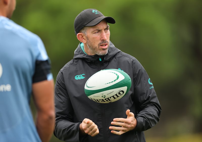 Ireland backs' coach Andrew Goodman. Photograph: Billy Stickland/Inpho 