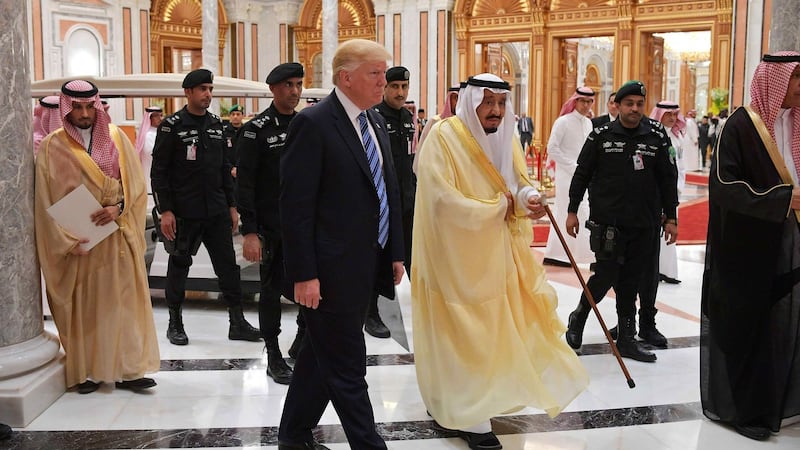 US president Donald Trump and Saudi Arabia’s King Salman bin Abdulaziz al-Saud in Riyadh. Photograph: Mandel Ngan/AFP/Getty Images