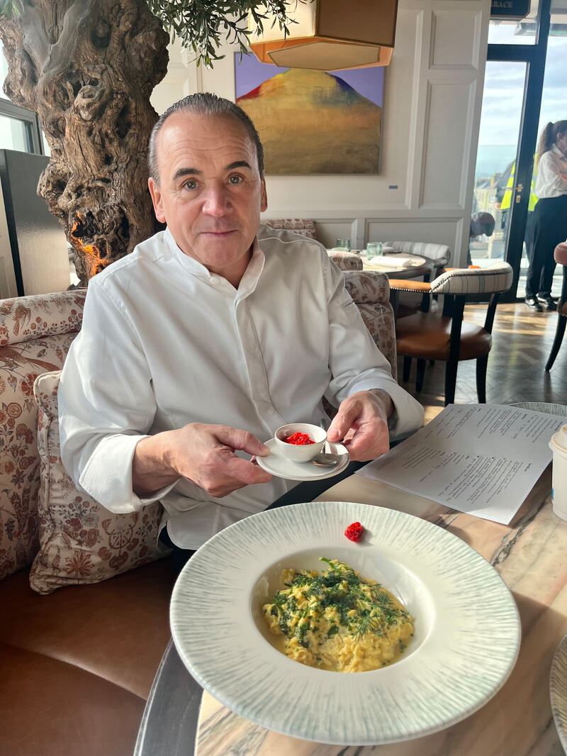 Breakfast with chef and restaurateur Jean-Georges Vongerichten at The Leinster hotel in Dublin 2.