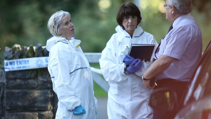 State pathologist, Dr Marie Cassidy at the scene at Coolmine Woods. Photograph: Collins Photos