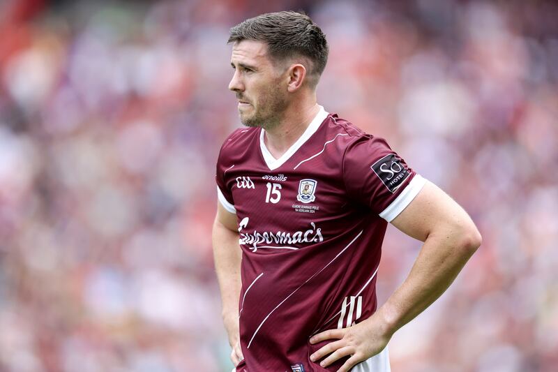 Galway's Shane Walsh dejected after the game: player missed four kicks from placed balls. Photograph: Laszlo Geczo/Inpho