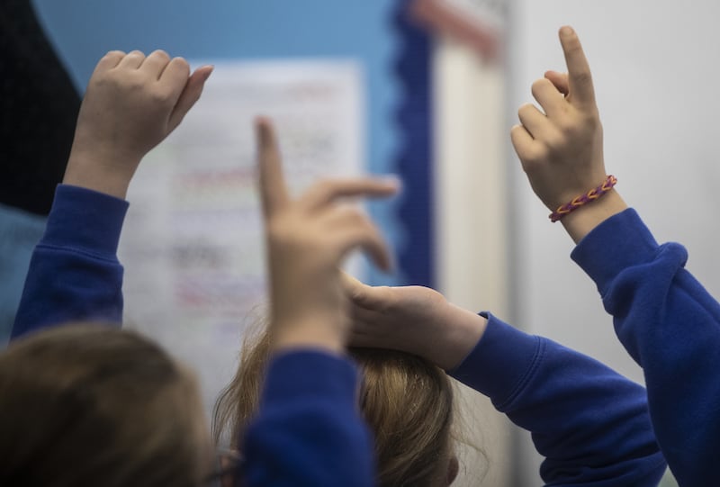 File photo dated 27/11/19 of school children in a classroom. Photo: Danny Lawson/PA Wire

